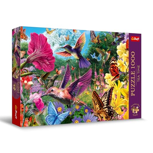Trefl 10806 Premium Plus Quality-Puzzle Tea Time Garten für Vögel-1000 Elemente, Serie Gemalter Nostalgischer Bilder, Ideale Anpassung der Teile, für Erwachsene und Kinder ab 12 Jahren, Mehrfarbig von Trefl