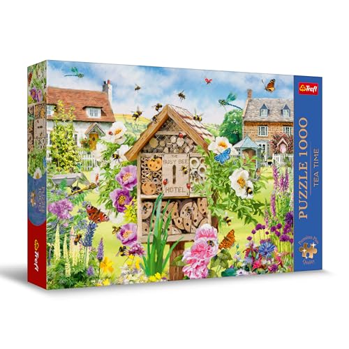 Trefl 10809 Premium Plus Quality-Puzzle Tea Time Bienenstock-1000 Elemente, Serie Gemalter Nostalgischer Bilder, Ideale Anpassung der Teile, für Erwachsene und Kinder ab 12 Jahren, Mehrfarbig von Trefl