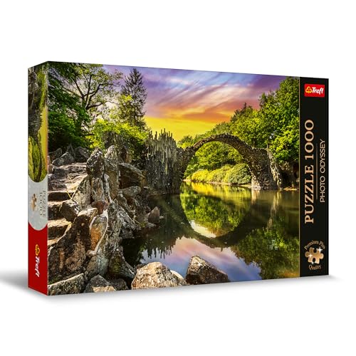 Trefl Premium Plus Quality - Puzzle Photo Odyssey: Rakotzbrücke in Kromlau, Deutschland - 1000 Elemente, Einzigartige Fotoserie, Ideale Anpassung der Teile, für Erwachsene und Kinder ab 12 Jahren von Trefl