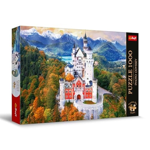 Trefl Premium Plus Quality - Puzzle Photo Odyssey: Schloss Neuschwanstein, Deutschland - 1000 Elemente, Einzigartige Fotoserie, Ideale Anpassung der Teile, für Erwachsene und Kinder ab 12 Jahren von Trefl