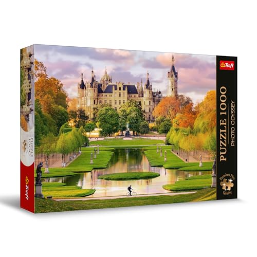 Trefl Premium Plus Quality - Puzzle Photo Odyssey: Schweriner Schloss, Deutschland - 1000 Elemente, Einzigartige Fotoserie, Ideale Anpassung der Teile, für Erwachsene und Kinder ab 12 Jahren von Trefl