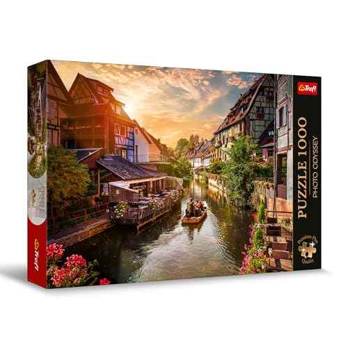 Trefl Premium Plus Quality - Puzzle Photo Odyssey: Klein-Venedig in Colmar, Frankreich - 1000 Elemente, Einzigartige Fotoserie, Ideale Anpassung der Teile, für Erwachsene und Kinder ab 12 Jahren von Trefl