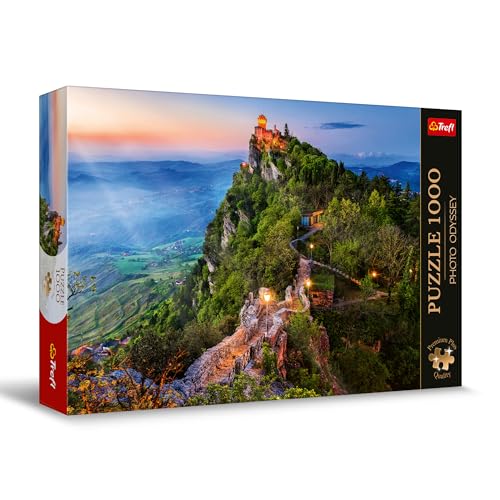 Trefl 10822 Premium Plus Quality-Puzzle Photo Odyssey Cesta-Turm, San Marino-1000 Elemente, Einzigartige Fotoserie, Ideale Anpassung der Teile, für Erwachsene und Kinder ab 12 Jahren, Mehrfarbig von Trefl