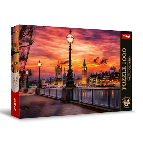 Trefl 10827 Premium Plus Quality-Puzzle Photo Odyssey Big Ben, London-1000 Elemente, Einzigartige Fotoserie, Ideale Anpassung der Teile, für Erwachsene und Kinder ab 12 Jahren, Mehrfarben von Trefl
