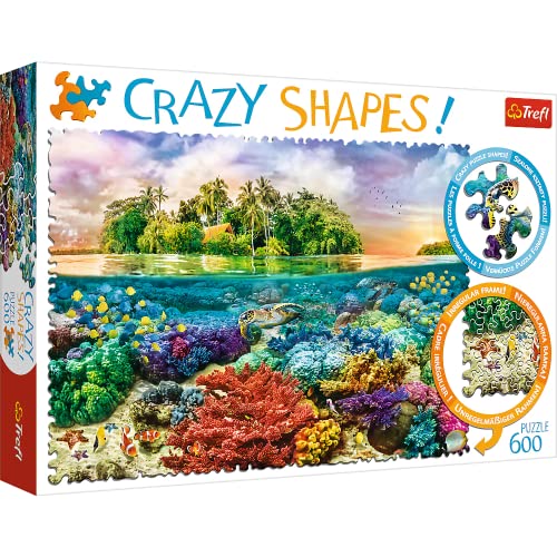 Trefl TR11113 Tropische Insel 600 Teile, Crazy Shapes, Premium Quality, für Erwachsene und Kinder ab 10 Jahren Puzzle, Farbig von Trefl