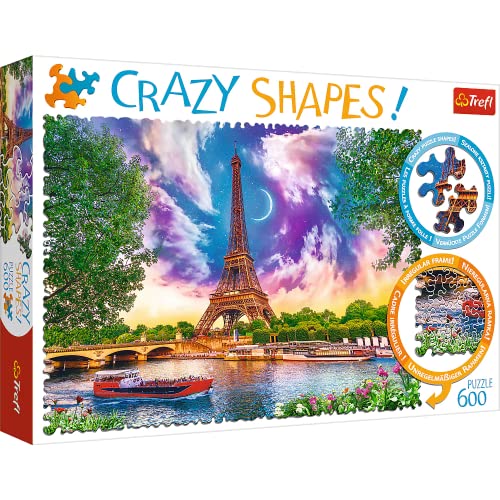 Trefl TR11115 Himmel über Paris 600 Teile, Crazy Shapes, Premium Quality, für Erwachsene und Kinder ab 10 Jahren Puzzle, Farbig von Trefl