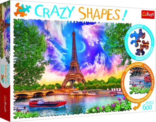 Trefl TR11115 Himmel über Paris 600 Teile, Crazy Shapes, Premium Quality, für Erwachsene und Kinder ab 10 Jahren Puzzle, Farbig von Trefl