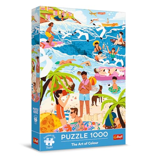 Trefl Premium Plus Quality - The Art of Colour: Im Ferienrausch - 1000 Teile, Vollfarbserie, für Erwachsene und Kinder ab 14 Jahren von Trefl