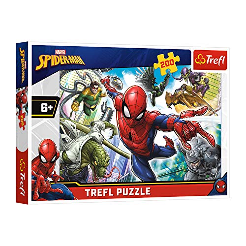 Trefl 13235 Ein geborener Held, Marvel Spiderman Spider-Man 200 Teile, für Kinder ab 6 Jahren Puzzle von Trefl