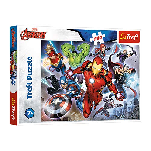 Trefl 13260 Marvel Avengers 200 Teile, für Kinder ab 7 Jahren Puzzle, Mehrfarbig von Trefl