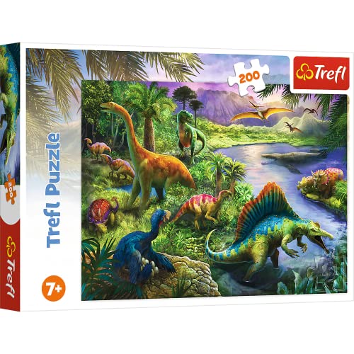 Trefl 13281 Dinosaurier 200 Teile, für Kinder ab 7 Jahren Puzzle von Trefl