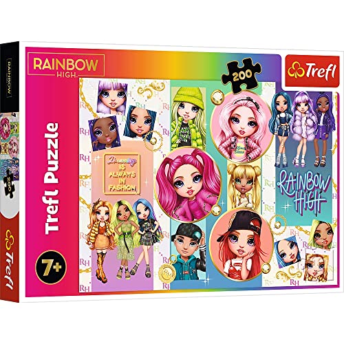 Trefl - Amitié Rainbow High - Puzzle 200 éléments - Puzzle coloré avec des Personnages de Conte de Fées Rainbow High, Divertissement Créatif, Amusement pour les Enfants à partir de 7 ans von Trefl