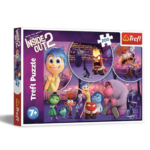 Trefl 13305 Inside Out 2, Gefühle 200 Teile-Buntes Puzzle mit Helden der Fernsehserie, Kreative Unterhaltung, Spiel für Kinder ab 7, Mehrfarbig Trefl 13305 Inside Out 2, Gefühle 200 Teile-Buntes Puzzle mit Helden der Fernsehserie, Kreative Unterhaltung, Spiel für Kinder ab 7, Mehrfarbig von Trefl