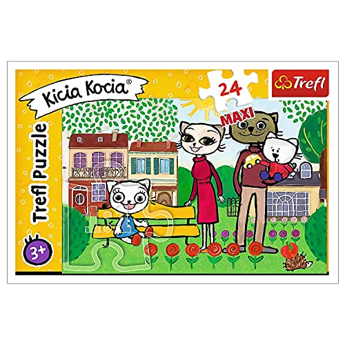 Trefl 14316 Der Spiele, Kätzchen Kicia Kocia 24 Maxiteile, für Kinder ab 3 Jahren Puzzle von Trefl