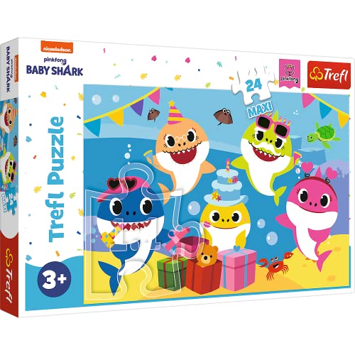 Trefl, Puzzle, Glücklicher Baby Hai, Baby Shark, 24 Maxiteile, für Kinder ab 3 Jahren Trefl, Puzzle, Glücklicher Baby Hai, Baby Shark, 24 Maxiteile, für Kinder ab 3 Jahren von Trefl
