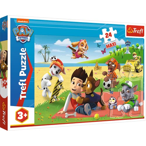 Trefl Puzzle - Paw Patrol 24 Maxi Spaß Auf Der Decke Für Kinder Ab 3 Jahren von Trefl