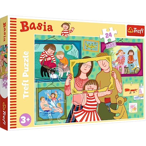 Trefl 14347 große Elemente, Bunte Basia-Märchenfiguren, Kreative Unterhaltung, Spaß für Kinder ab 3 Jahren Tag-24 Maxi-Puzzles, 24 Steine von Trefl