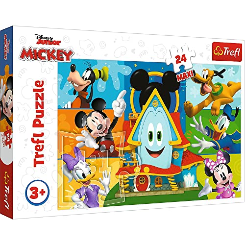 Tréfl - Mickey, Mickey Mouse et ses Amis - Puzzle 24 Maxi - 24 Grandes Pièces, Puzzles Colorés avec Personnages Disney, Divertissement Créatif, Amusant pour les Enfants à partir de 3 ans von Trefl