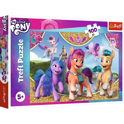 Trefl 16415 Regenbogen Freundschaft, My Little Pony 100 Teile, für Kinder ab 5 Jahren Puzzle von Trefl
