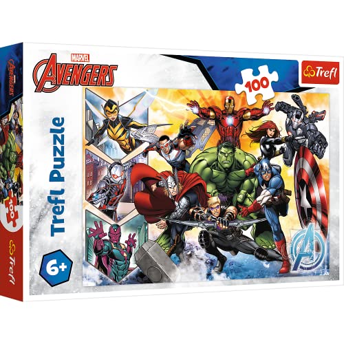 Trefl 16431 100 Teile Kraft Kinder ab 5 Jahren Puzzle, Disney Marvel The Avengers von Trefl