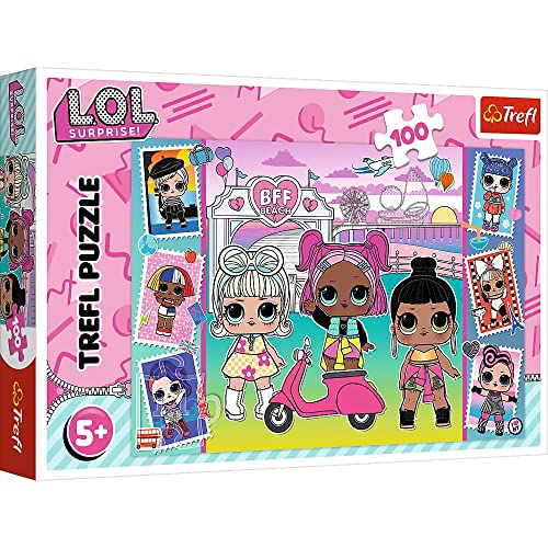Tréfl - L.O.L. Surprise, Images de poupées - Puzzle 100 éléments - Puzzles Colorés pour les Petits fans de Poupées LOL, Divertissement Créatif, Amusant pour les Enfants à Partir de 5 ans von Trefl