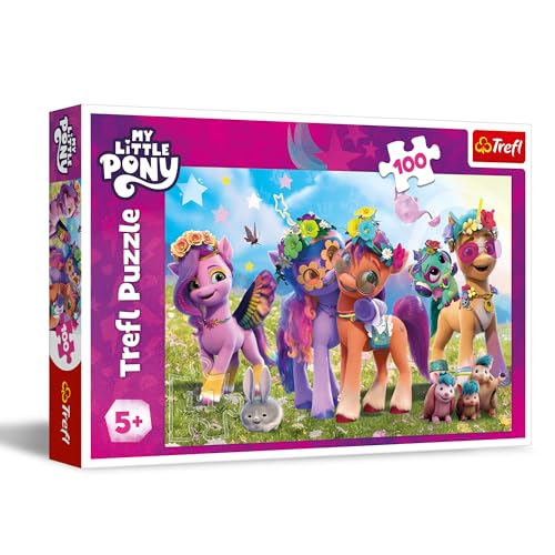 Trefl - My Little Pony, Lustige Ponys - Puzzle 100 Elemente - Buntes Puzzle mit Helden der Fernsehserie, Kreative Unterhaltung, Spiel für Kinder ab 5 Jahren von Trefl