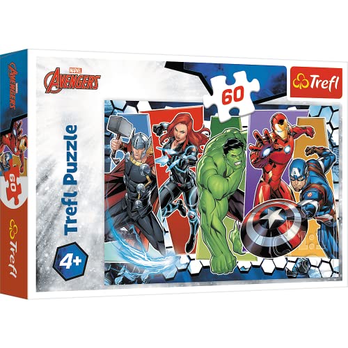 Trefl, Puzzle, Unbesiegbare Rächer, Marvel Avengers, 60 Teile, für Kinder ab 4 Jahren von Trefl