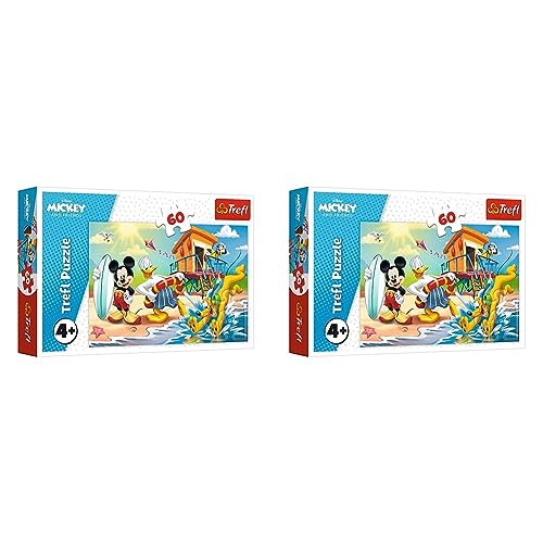 Trefl 17359 Interessanter Tag für Micky und Freunde, Disney Mickey Mouse and Friends 60 Teile, für Kinder ab 4 Jahren Puzzle (Packung mit 2) von Trefl