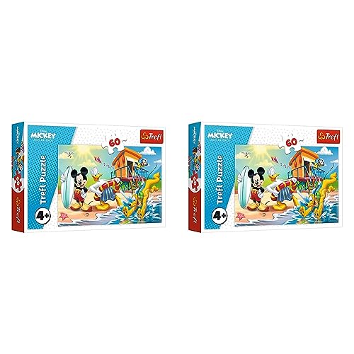 Trefl 17359 Interessanter Tag für Micky und Freunde, Disney Mickey Mouse and Friends 60 Teile, für Kinder ab 4 Jahren Puzzle (Packung mit 2) von Trefl