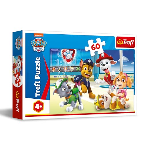 Trefl 17392 Paw Patrol Hundewelt 60 Elemente-Buntes Puzzle mit Helden der Fernsehserie, Kreative Unterhaltung, Spiel für Kinder ab 4 Jahren, Mehrfarbig von Trefl