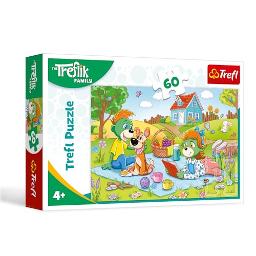 Trefl 17394 Trefliki The Family, Abenteuer der Familie Treflik 60 Elemente – Buntes Puzzle Helden der Fernsehserie, Kreative Unterhaltung, Spiel für Kinder ab 4 Jahren, Mehrfarbig Trefl 17394 Trefliki The Family, Abenteuer der Familie Treflik 60 Elemente – Buntes Puzzle Helden der Fernsehserie, Kreative Unterhaltung, Spiel für Kinder ab 4 Jahren, Mehrfarbig von Trefl