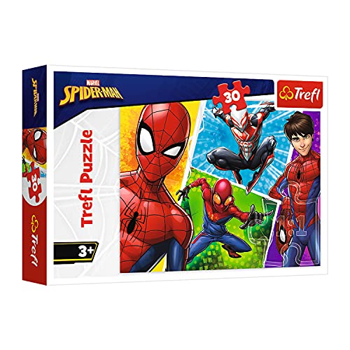 Trefl 18242 , Puzzle, Spiderman und Miguel, Disney Marvel Spiderman, 30 Teile, für Kinder ab 3 Jahren von Trefl