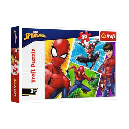 Trefl 18242 , Puzzle, Spiderman und Miguel, Disney Marvel Spiderman, 30 Teile, für Kinder ab 3 Jahren von Trefl