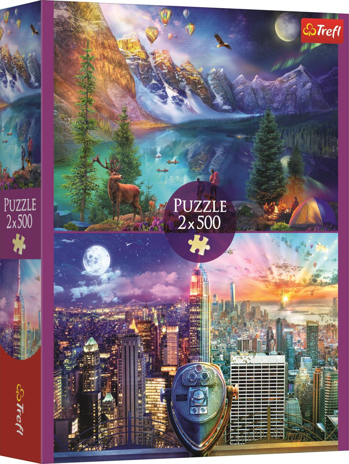 Trefl 2 Puzzles - Amerika-Tournee 500 Teile Puzzle Trefl-37500 von Trefl