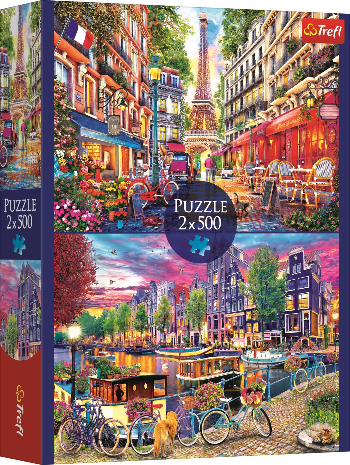 Trefl 2 Puzzles - Europäische Hauptstädte 500 Teile Puzzle Trefl-37496 von Trefl