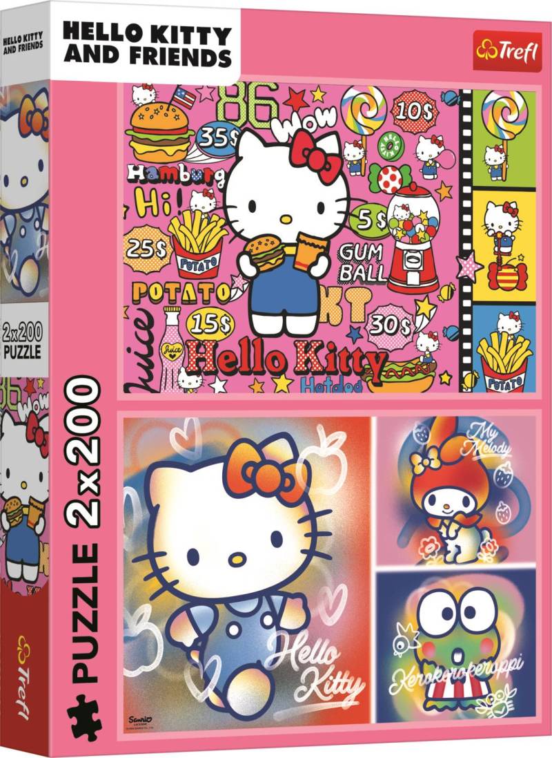 Trefl 2 Puzzles - Hello Kitty Und Ihre Freunde - Hello Kitty 200 Teile Puzzle Trefl-13336 von Trefl