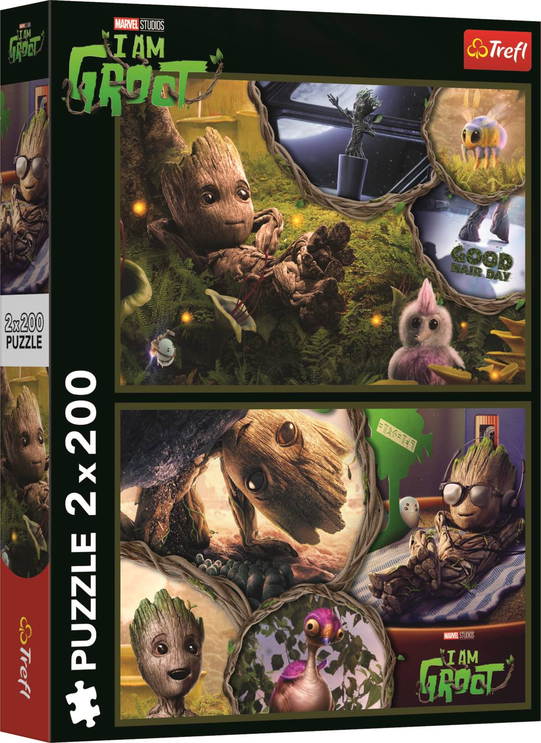 Trefl 2 Puzzles - Ich Bin Groot - Marvel Guardians Of The Galaxy 200 Teile Puzzle Trefl-13315 von Trefl