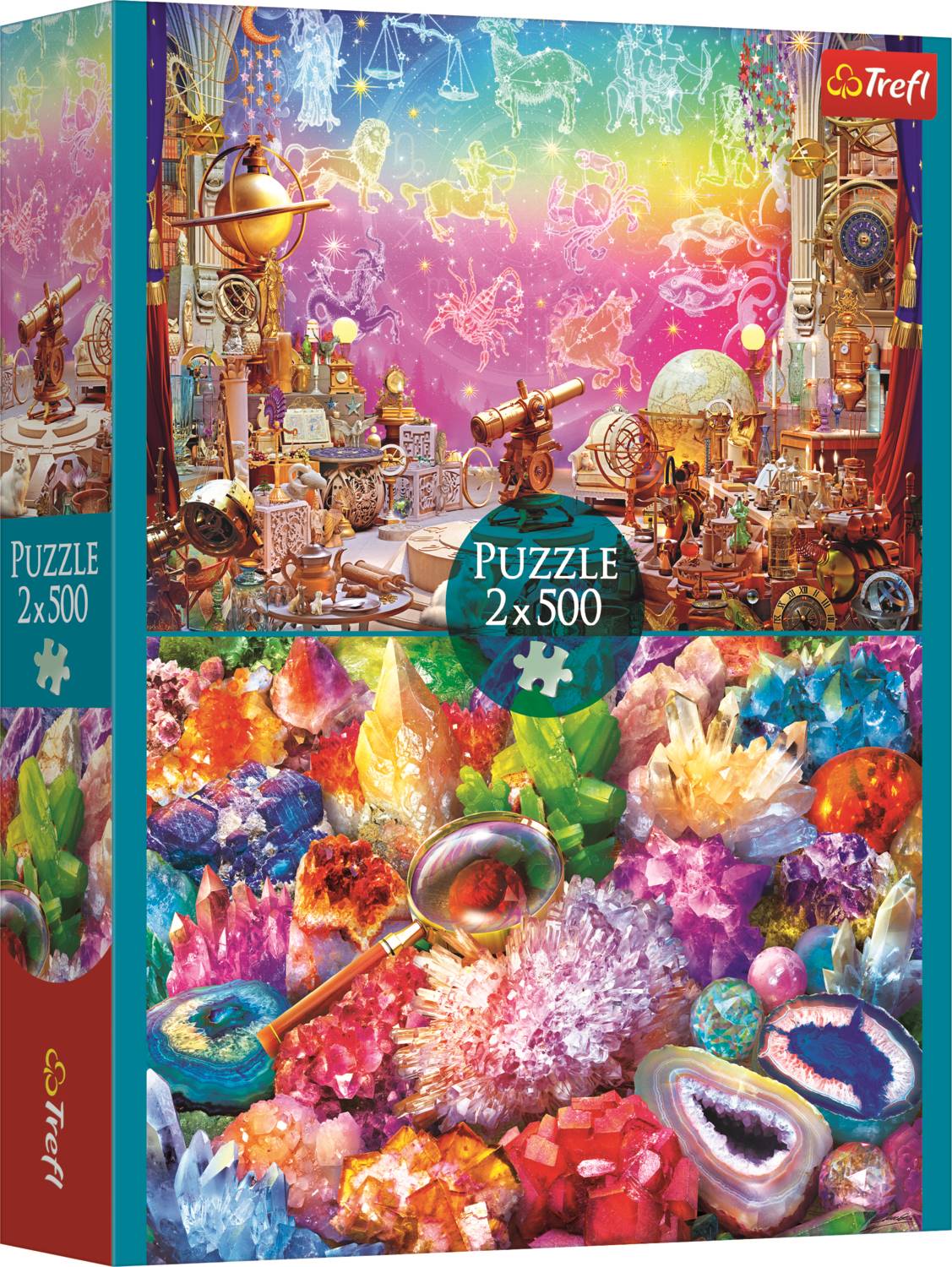 Trefl 2 Puzzles - Kosmos Und Kristalle 500 Teile Puzzle Trefl-37499 von Trefl