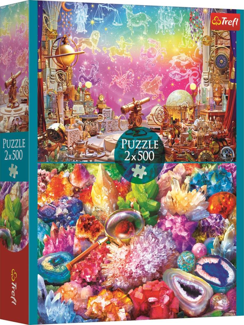 Trefl 2 Puzzles - Kosmos Und Kristalle 500 Teile Puzzle Trefl-37499 von Trefl