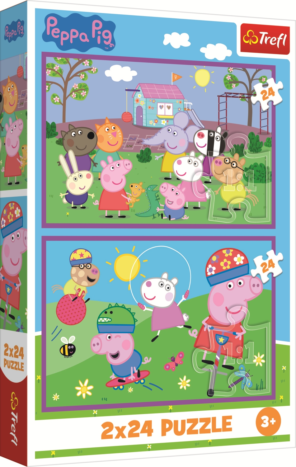 Trefl 2 Puzzles - Peppa Auf Dem Spielplatz 24 Teile Puzzle Trefl-34435 von Trefl