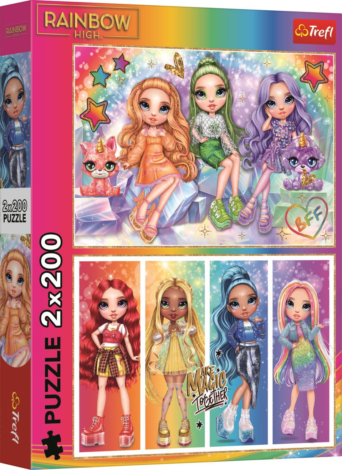 Trefl 2 Puzzles - Rainbow Dolls - MGA Rainbow High 200 Teile Puzzle Trefl-13335 von Trefl