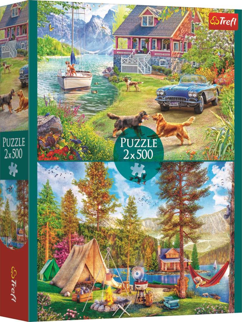 Trefl 2 Puzzles - Summertime relax 500 Teile Puzzle Trefl-37497 von Trefl