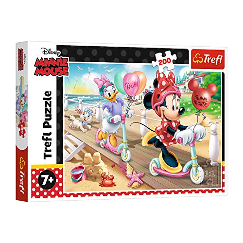 Trefl, Puzzle, Minnie am Strand, Disney Minnie, 200 Teile, für Kinder ab 7 Jahren von Trefl