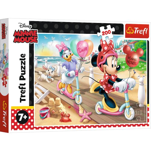 Trefl, Puzzle, Minnie am Strand, Disney Minnie, 200 Teile, für Kinder ab 7 Jahren von Trefl