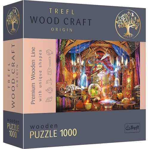 Trefl TR20146 erwachsene-1000 Teile, Wood Craft, unregelmäßige Formen, 100 Tierfiguren, hochwertiges modernes, DIY, für Erwachsene und Kinder ab 12 Jahren,holzpuzzle Holz, Zauberkammer Puzzle, 1000 von Trefl