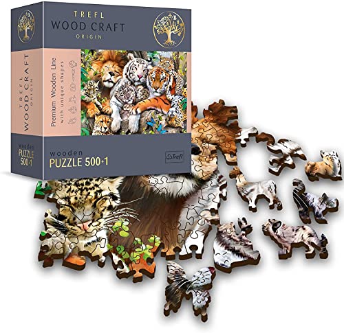 Wildkatzen im Dschungel (Holzpuzzle) von Trefl