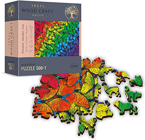 Regenbogen Schmetterlinge (Holzpuzzle), 500 Regenbogen Schmetterlinge (Holzpuzzle), 500 von Trefl