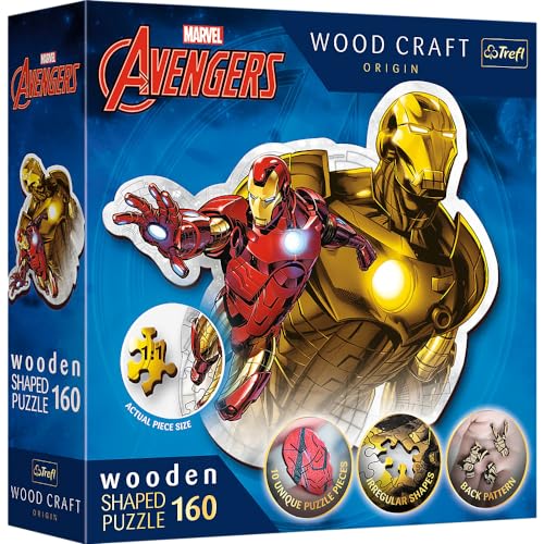 Trefl 20183 Woodcraft Marvel Avengers Konturenpuzzle aus Holz, Mehrfarbig von Trefl