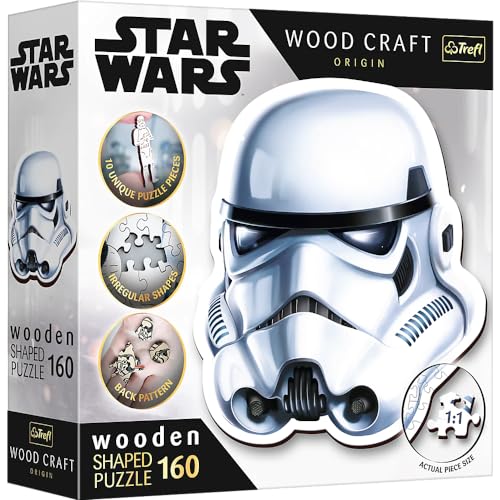 Trefl 20188 Woodcraft Star Wars Konturenpuzzle aus Holz, Mehrfarbig von Trefl