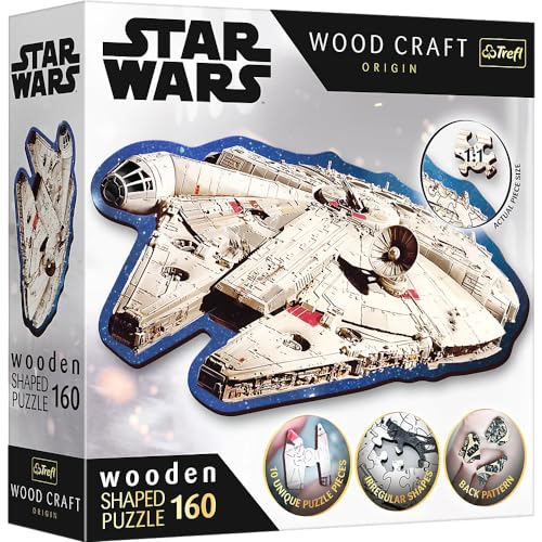 Trefl 20189 Woodcraft Star Wars Konturenpuzzle aus Holz, Mehrfarbig von Trefl
